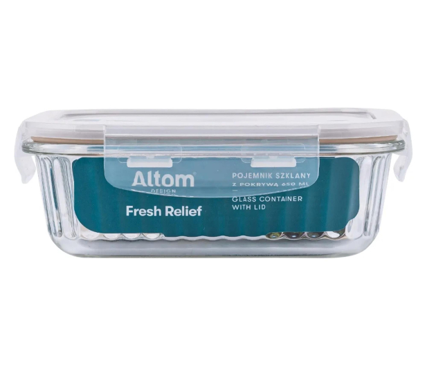 Altom Fresh Relief pojemnik z pok. prostokątny 0,65l 18x13x6cm tau - 1580552 - zdjęcie 6
